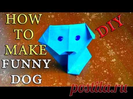Easy Dog Out Of Paper. Origami Crafts New Year Symbol 2018 Year of Dog. Children crafts - YouTube