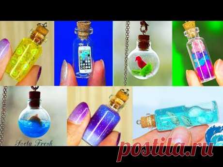 37 Мини БУТЫЛОЧЕК 🙄 37 mini Charm Bottles - Cutest Jewelry DIY! MINI CHARMS IN A BOTTLE!