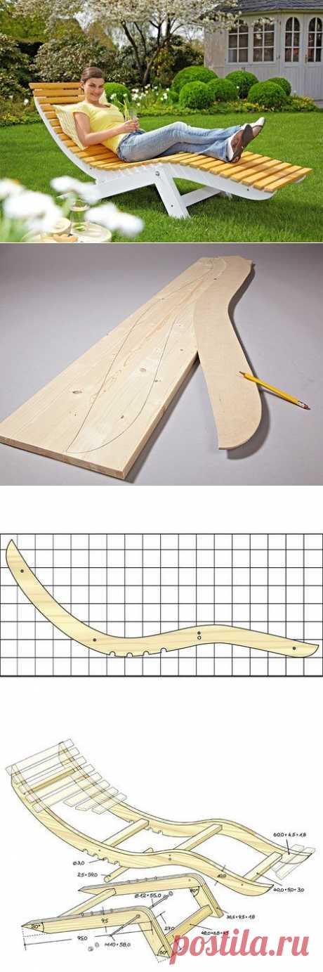 Лежак для сада своими руками. Мастер-класс