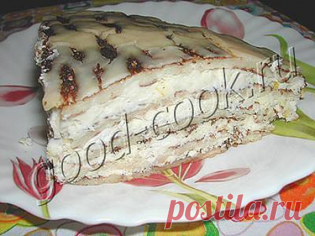 Блинчатый пирог с творогом и лимоном. / good-cook.ru