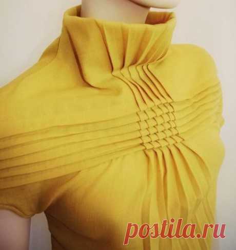 Идеи оригинального оформления верха блузок и платьев — DIYIdeas