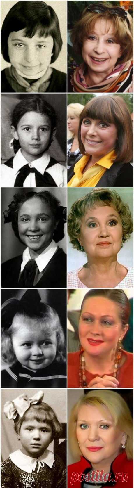 Легендарные советские актрисы в детстве.