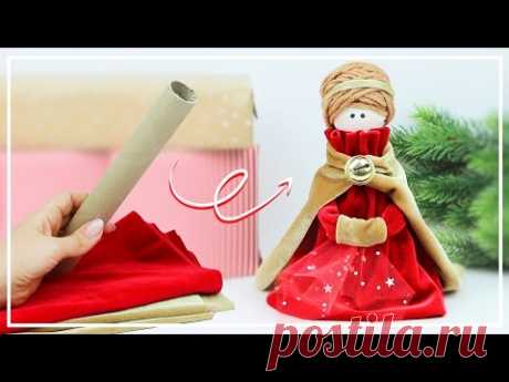 🌟 Как сделать Куколку из Втулки - Beautiful Doll from Paper Tube making - DIY NataliDoma Поделки