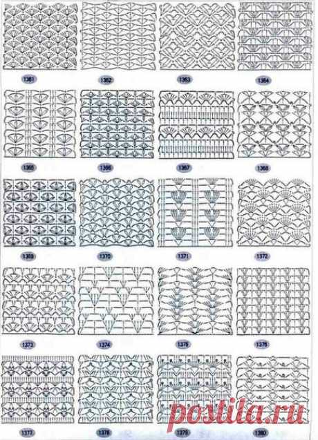 Узоры крючком в копилку мастера!