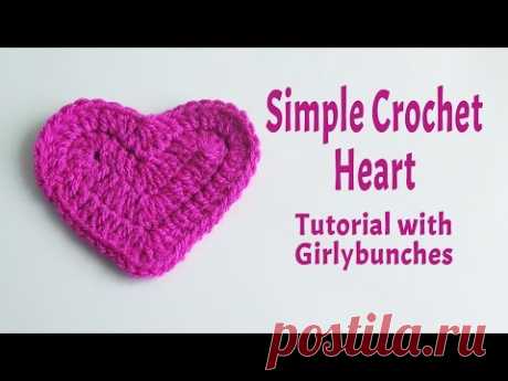 Simple Crochet Heart Tutorial | Girlybunches