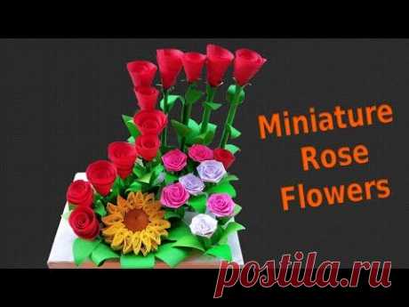 Paper Art |  Miniature Rose Flowers | Paper Quilling Art