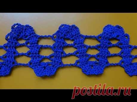 How to Crochet Bruges lace Брюггские кружева Вязание крючком   5