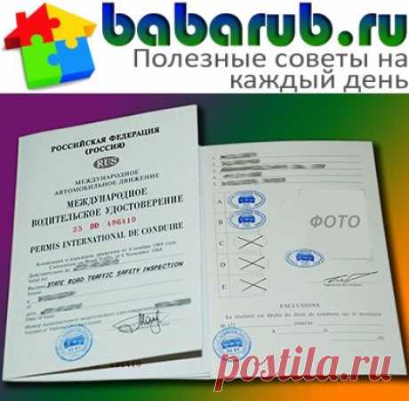 Международные водительские права | babarub.ru