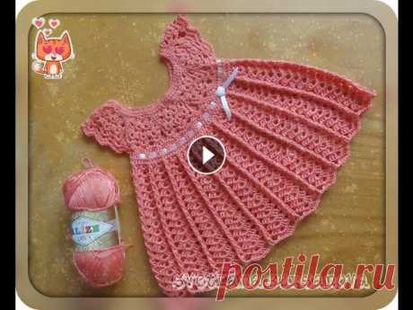 Детское платье крючком с круглой кокеткой. Crochet baby dress

вязание крючком палантина схемы и описания бесплатно