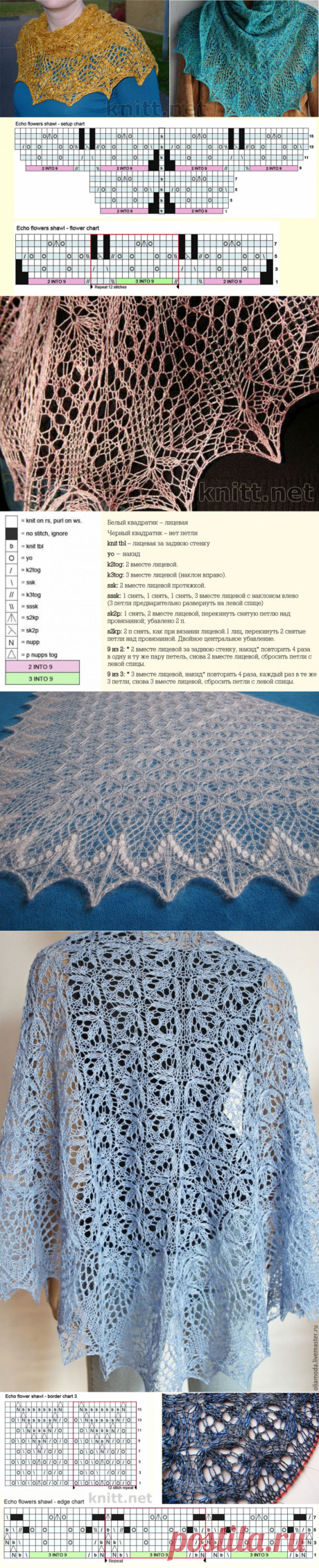 Шаль Цветочное Эхо (Echo FIower Shawl)