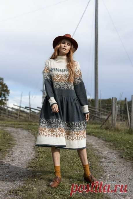 Платье в скандинавском стиле описание вязания | WEKNIT | Яндекс Дзен