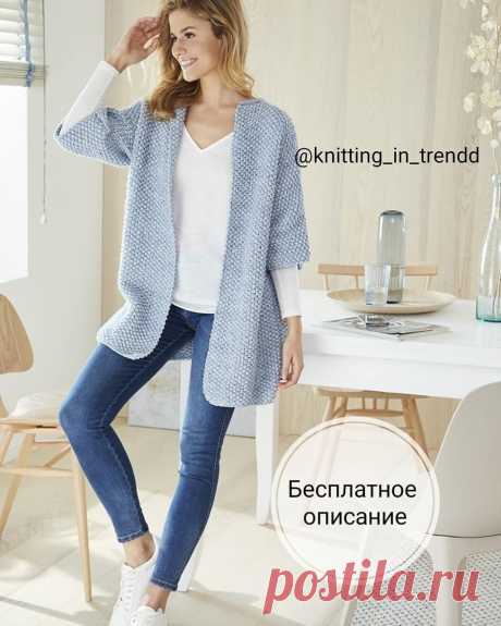 Photo by knitting_in_trendd on March 27, 2021. May be an image of 1 person, standing, indoor and text that says '@knitting_in_trendd бесплатное описание'.