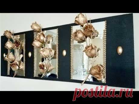 Diy Metallic Rose Mirror Home Decor That is Simple, Quick, and Inexpensive!!! - YouTube