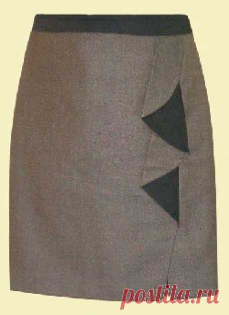 Выкройка юбки с вертикальным воланом (как смоделировать и сшить)