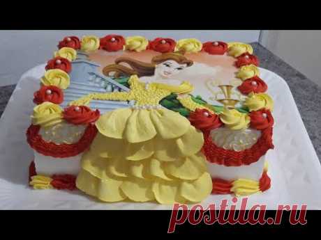 #CakeDecorating Bolo da Bela com o bico 127D da Wilton