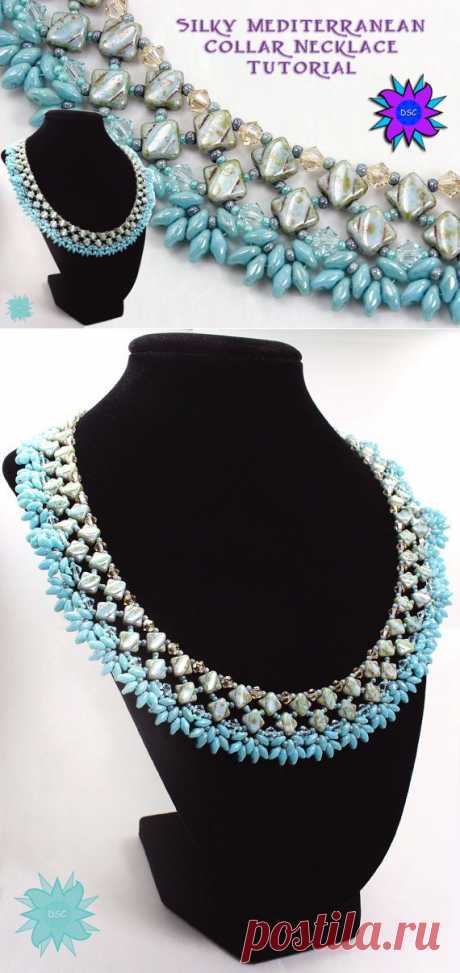 Silky Diamond Collar Necklace Tutorial Two от DesertStarCreations