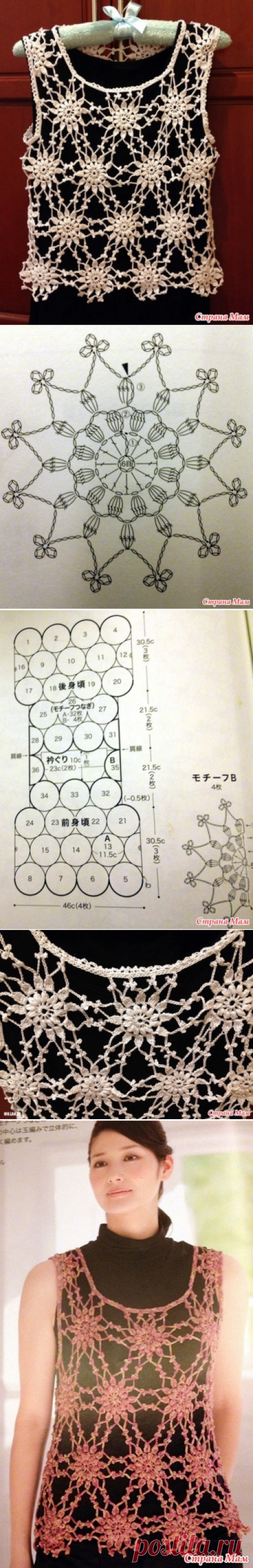 . Топ *Snow Flower* - Все в ажуре... (вязание крючком) - Страна Мам