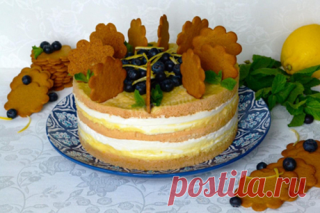 Ванильный торт с лимонным курдом и лимонным суфле рецепт с видео - 1000.menu