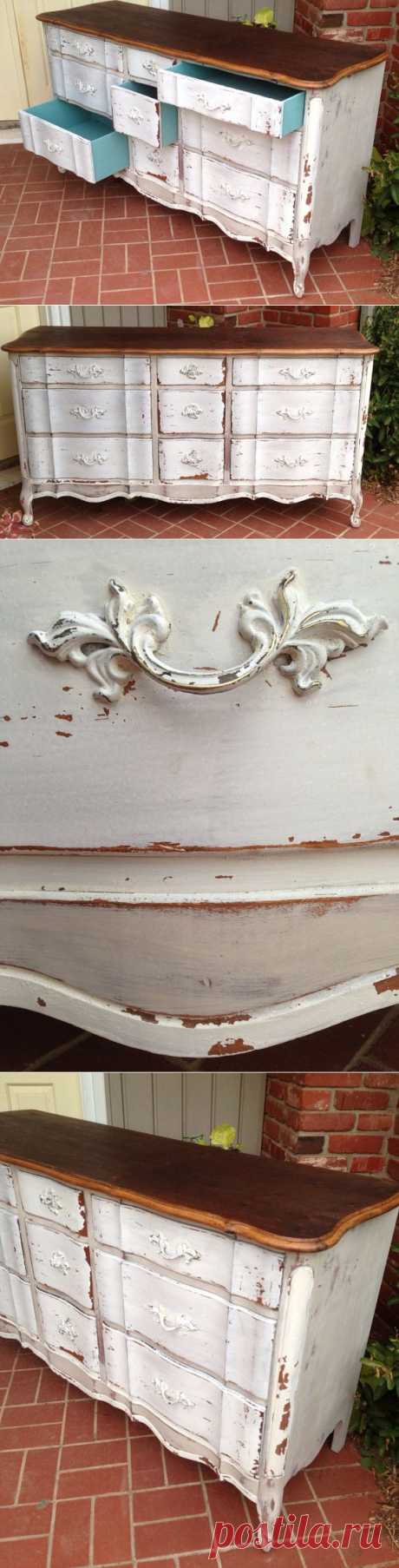 Vintage French Provincial Dresser Milk Paint от HarrisMarksHome