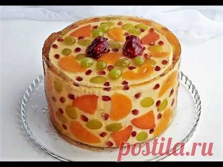 ТОРТ-ЖЕЛЕ фруктовый.  Jelly Fruits Cake
