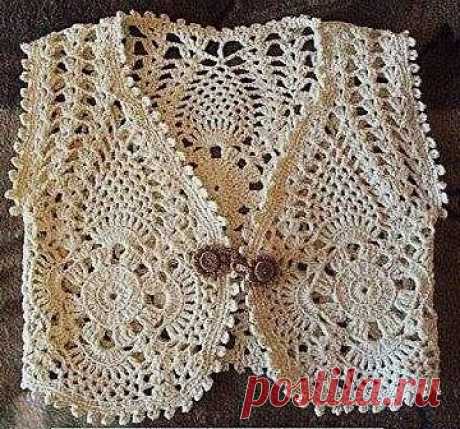 Irish crochet &amp;: VEST. ЖИЛЕТ.