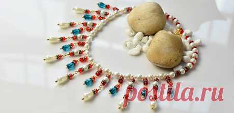 How to Make Elegant Drop Glass and Pearl Beads Bib Necklace - Pandahall.com