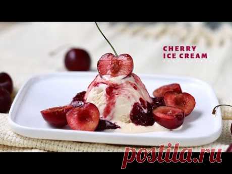 Домашнее вишневое мороженое🍒Homemade Cherry Ice Cream [No Machine] | Cong Cooking