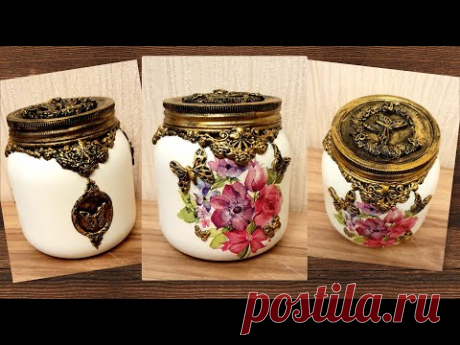 DIY/Very beautiful Glass jar Decor / Kitchen decoration idea