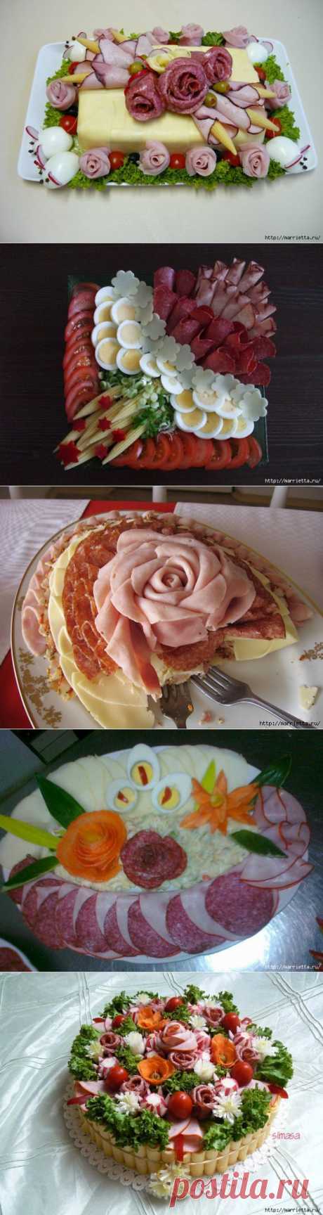 Свадебный закусочный торт. как сделать розы из ветчины и колбасы. мастер-класс и море тортов - Простые рецепты Овкусе.ру
