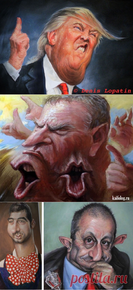 Карикатура — как выстрел в лоб: шаржи скандально известного художника Дениса Лопатина