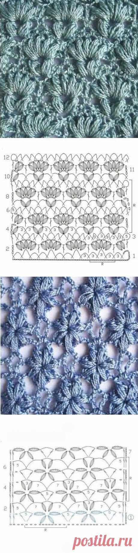 АЖУРНЫЕ УЗОРЫ КРЮЧКОМ: СХЕМЫ