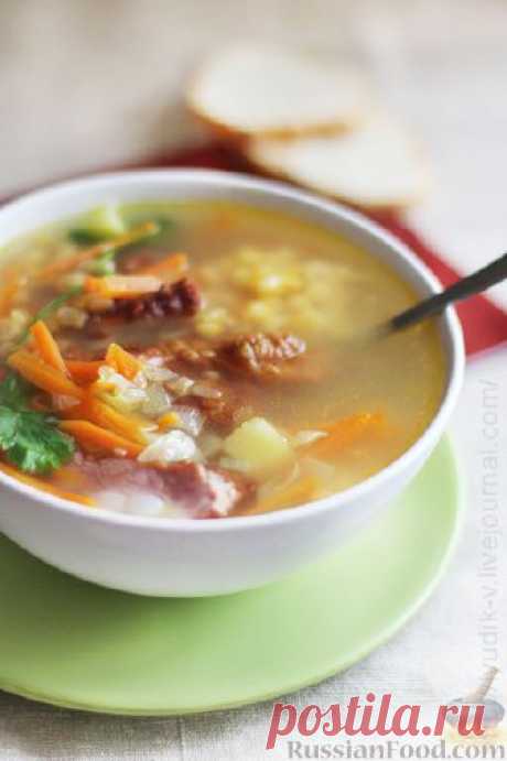 Ароматный гороховый суп с ребрышками - 9 рецептов