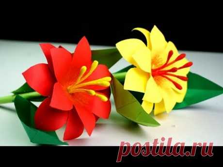 How to Make Paper Stick Flower - Making Paper Flowers Step by Step - Handmade Craft