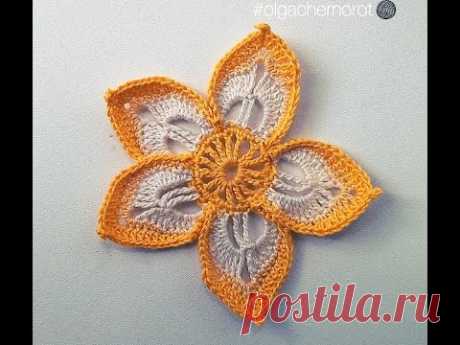 Вязаный цветок №9   crochet flower