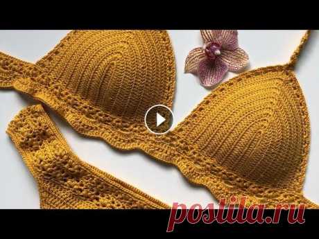 Вязаный топ крючком. Вязаный купальник. Crochet bikini. Crochet top. Всем привет. Сразу прощу прошения за оговорки-вязала на заказ и решила сразу попробовать снимать МК… в итоге идея оказалась так себе))) Вернее МК врод...