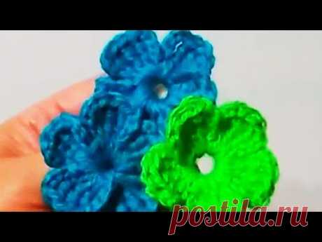 Crochet Flower For Beginners/Как связать простой цветок крючком/Разные лепесткиHow to crochet flower