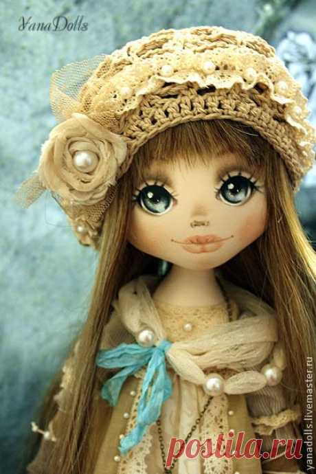 Купить Veronika - бежевый, кукла, кукла ручной работы, авторская кукла, коллекционная кукла