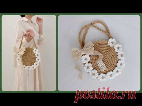 Crochet flower bag | Móc túi xách tay hoa nhí