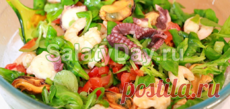 Рецепт салата с осьминогами с фото