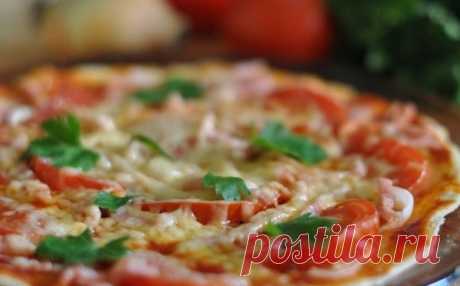 Пицца без дрожжей в микроволновке | Вкусняшка