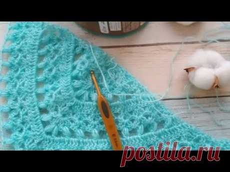 How to crochet an easy shawl Crochet shawl