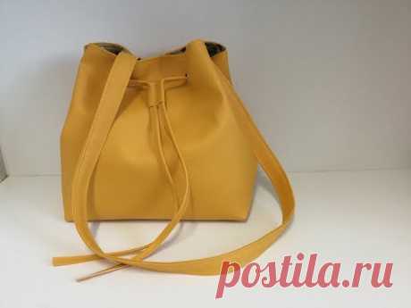 Coudre un sac seau en similicuir - Tuto Couture Madalena