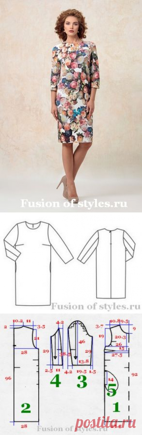 Женское платье прямого силуэта | Fusion of Styles