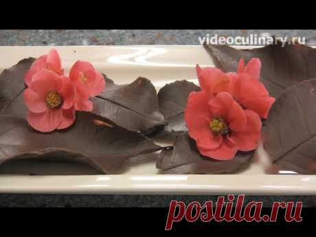 Рецепт Шоколадных листиков – для Украшения Торта