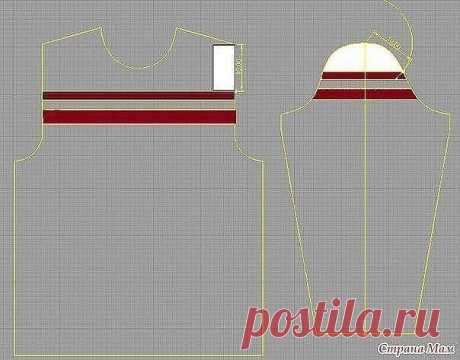 Как рассчитать совпадение полос проймы и рукава

Для того, чтобы получить совпадение полос, необходимо сделать точные расчеты. Начертите свои выкройки в любой графической программе, либо используйте линейку закройщика с масштабом 1:4 и с ее помощью сделайте чертеж на обычном листе в клеточку. На пройме переда измерьте расстояние от точки начала скоса плеча до полосы. Затем, с помощью циркуля (или другим удобным способом) проведите дугу из высшей точки рукава радиусом, равн...