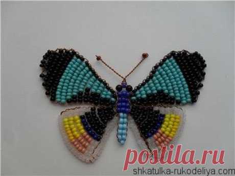 Бабочки из бисера Схемы бабочек из бисера. Параллельное плетение бисером.