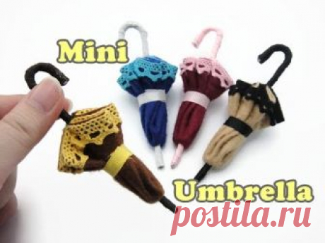 DIY Mini Doll Accessories Umbrella / Felt Craft