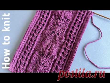 ❤️Шикарный узор +СХЕМА для вязания спицами топа, кардигана, кофточки❤️Beautiful and easy knit stitch