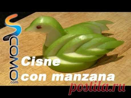 Hacer un cisne con una manzana - Apple Swan