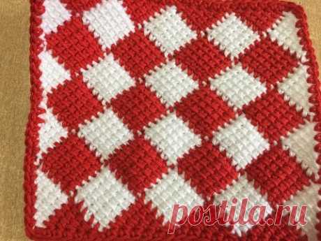 Tuto carré au crochet tunisien